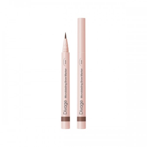 Divage Стойкий маркер для бровей с эффектом Microblading, тон №02